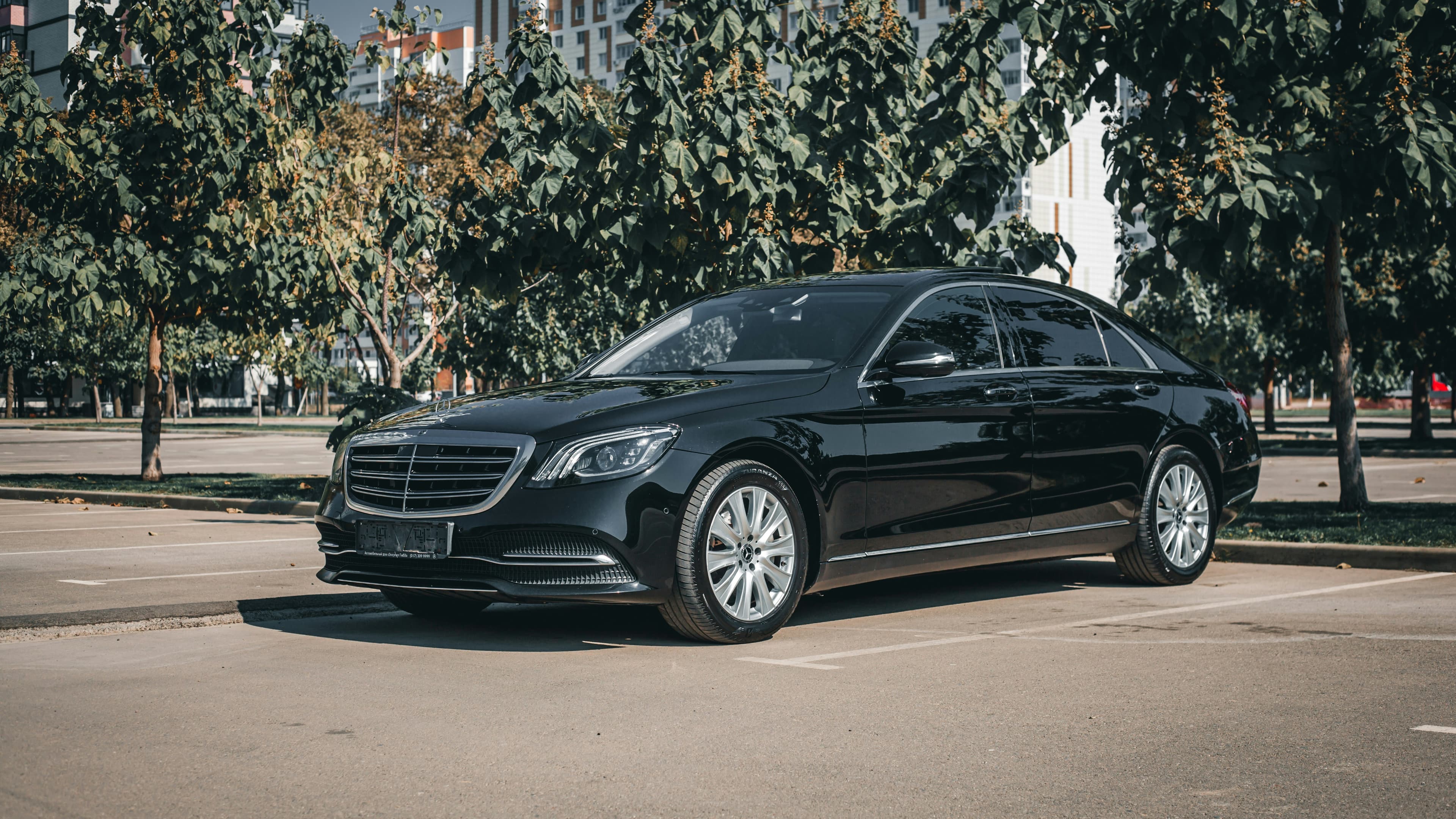 Chauffeur beside a fleet vehicle