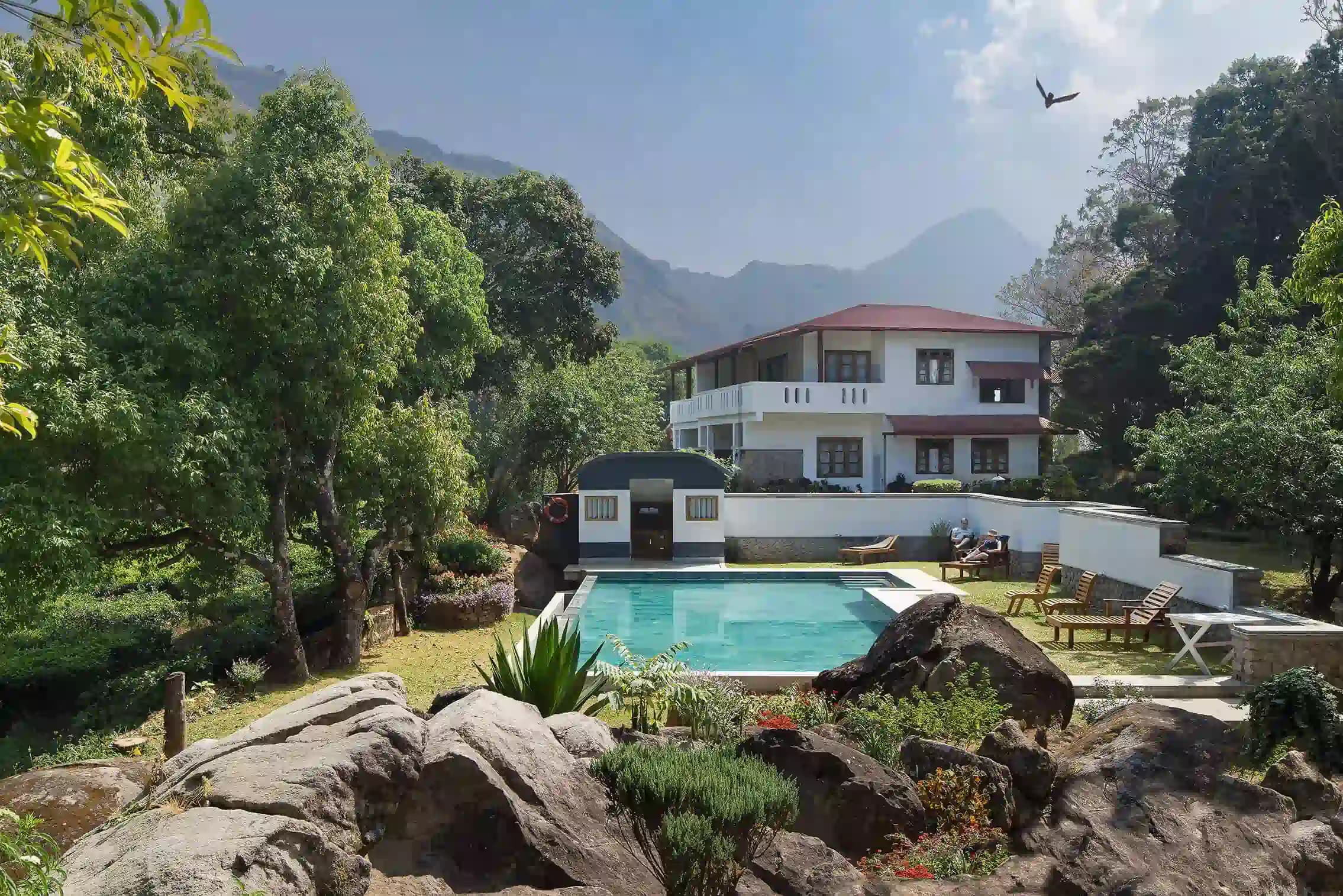 Swimming pool at Windermere Estate, Munnar
