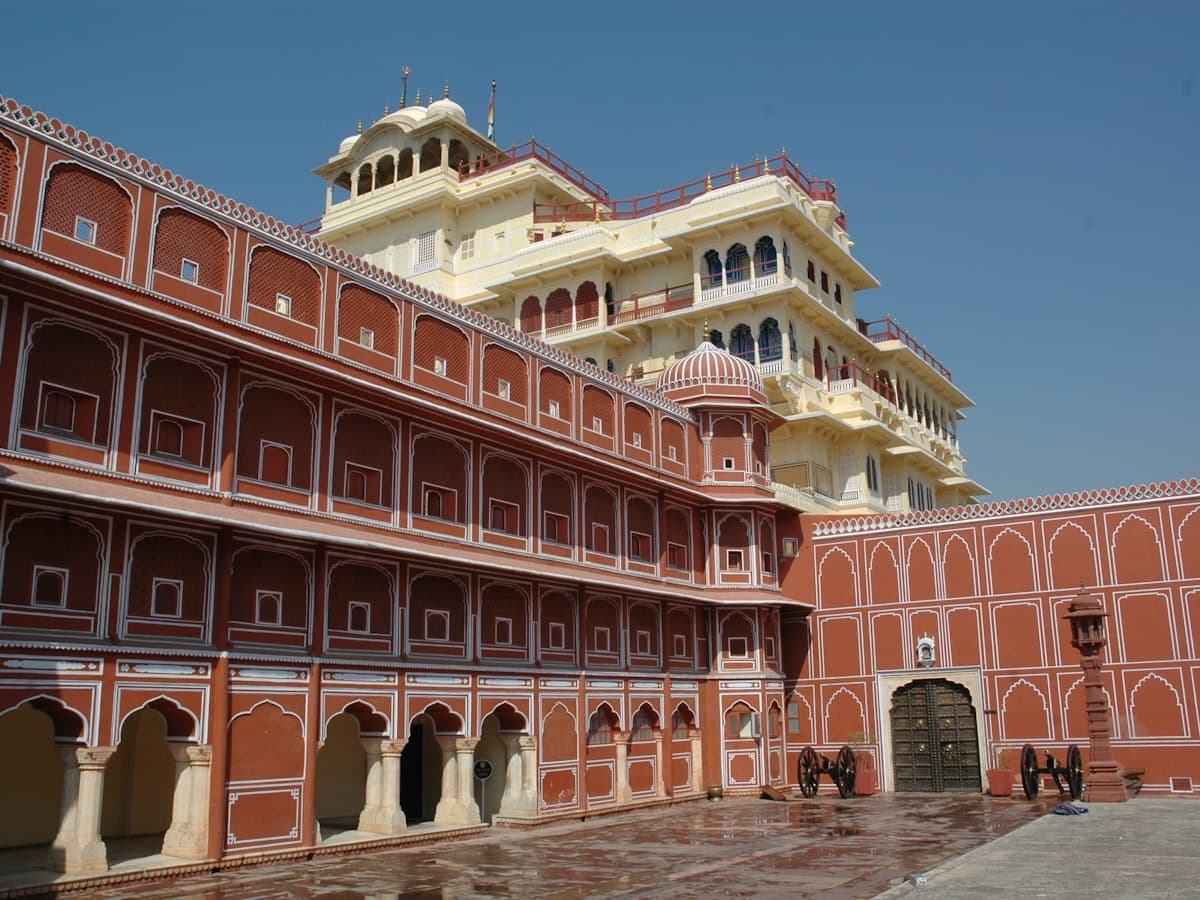 Jaipur's City Palace facade, seen from its courtyard