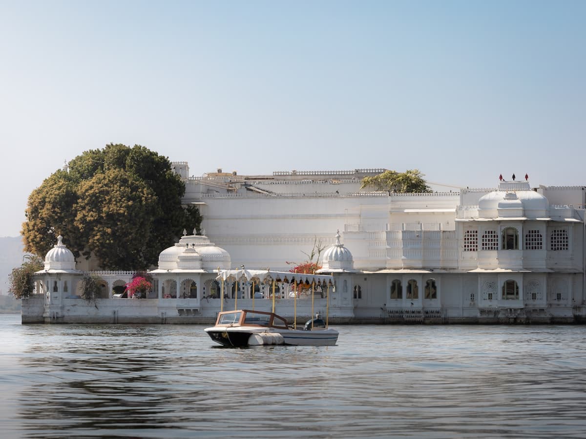 Lake Palace on Lake Pichola, Udaipur, at dusk