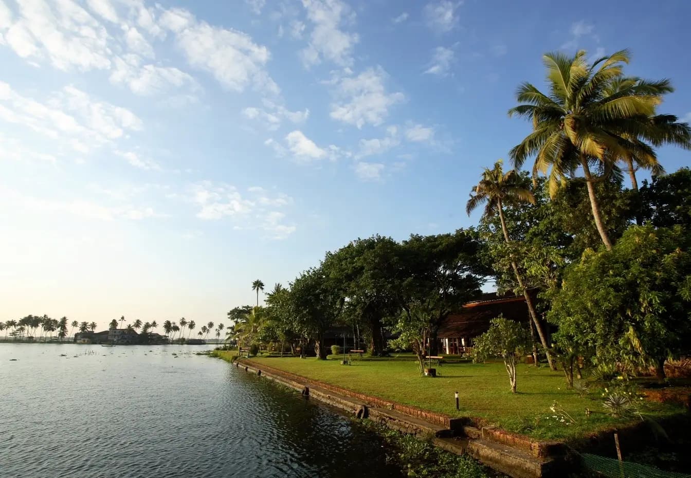 Punnamada Resort on the Punnamada Lake waterfront at Alleppey, Kerala
